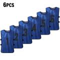 6/12PCS Kid's Football Pinnies Quick Dry Soccer Jersey Youth Sports Scrimmage Basketball Team Training Numbered Bibs Sports Vest.