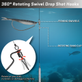 9KM 30Pcs Drop Shot Hooks with Swivels Ewg Bass Fishing Hooks Worm Hook for Texas Rig High Carbon Steel. 