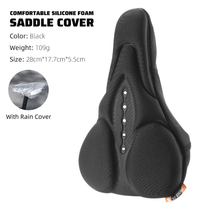 WEST%20BIKING%20Bike%20Saddle%20Cover%20Shockproof%20Soft%20High%20Elastic%20Breathable%20Bicycle%20Cushion%20Cover%20With%20Rain%20Cover%20Bicycle%20Accessories%20-%20Image%207