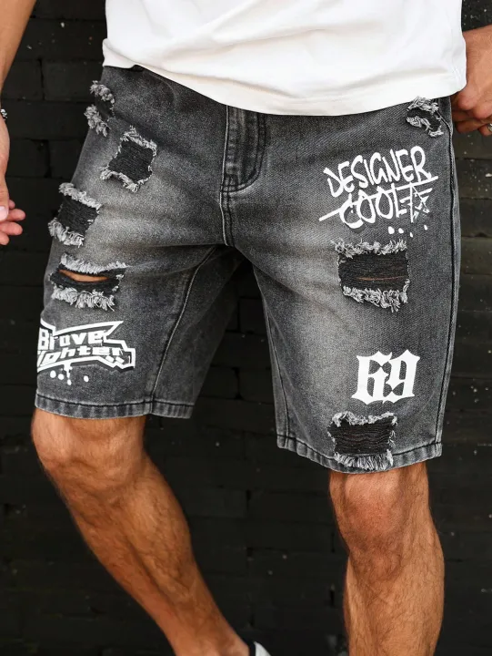 Wholesale%20men's%20distressed%20shorts,%20fashionable%20jeans,%20summer%20casual%20style,%20mid-waist,%20light%20color,%20woven%20-%20Image%206