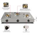 3 Burner Gas Stove Stainless Steel Body with SS pan Support. 