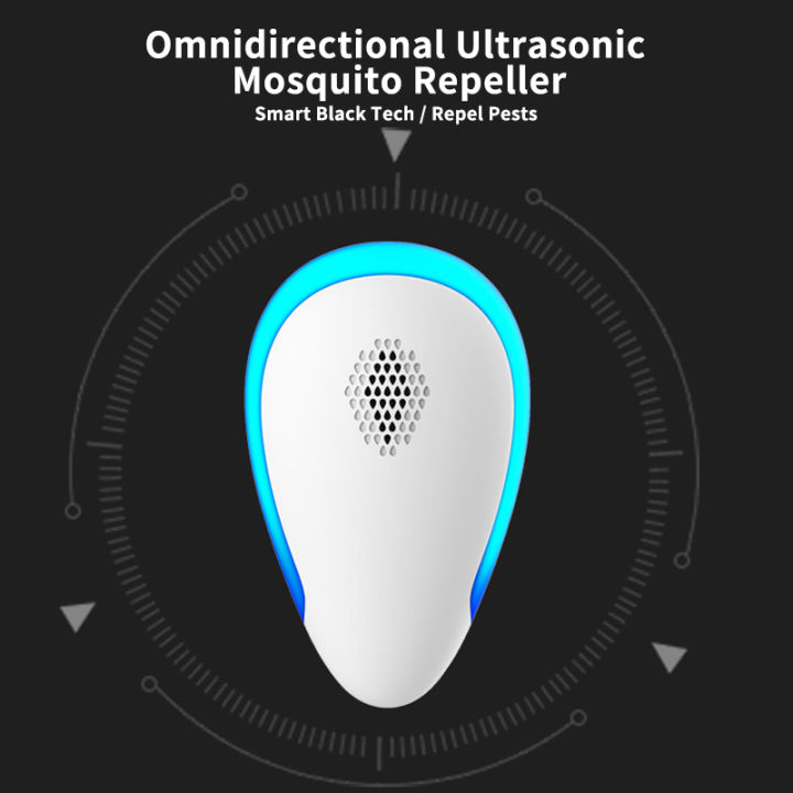Smart Frequency Variable Ultrasonic Mosquito Repeller 360° Silent Rodent&Mosquito Control Home/Office Electronic Pest Repellent