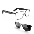 SG-20 Pro TWS 2-in-1 Smart Bluetooth Glasses - Convertible Sunglasses & Clear Lenses, Wireless Audio, Touch Control. 