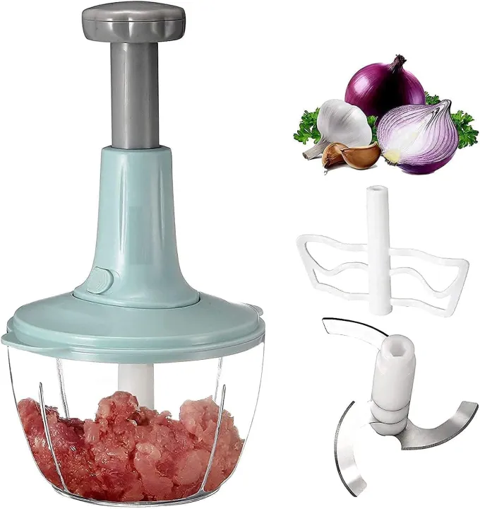 Manual Chopper Hand Operated - Manual Hand-Powered Food Chopper Machine for Meat , Vegetables - Kitchen Gadgets - Chopper Machine hand pump - Kitchen accessories