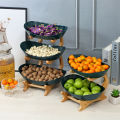 2/3 Layer Fruit Plate Home Living Room Plastic Snack Dish Creative Modern Dried Fruit Basket Candy Dish Cake Stand Salad Bowl. 