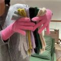 2024 Female Elastic Full Fingers Gloves long Rabbit Wool Gloves Women Winter Mittens  Solid Color Mittens Thicken Warm Gloves. 