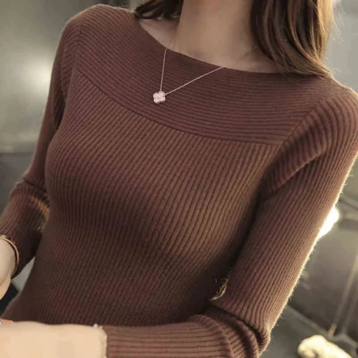 Casual%20Long%20Sleeve%20Knitted%20Sweater%20Autumn%20O-neck%20Office%20Pullover%20Winter%20Women%20Clothes%20Korean%20Style%20Slim%20White%20Knitwear%20Pull%207571%20-%20Image%202