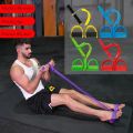 Tension Rope 4 Tube Puller Pedal Ankle Abdominal Exerciser Fitness Elastic Sit Up Pull Rope Home Gym Sport Training Equipment. 