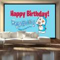 D-Doraemon Happy Birthday Backdrop Product Photography Props Background Photographic Studio Party Decoration Wallpapers. 