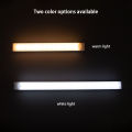 Rechargeable LED Motion Sensor Night Light Under Cabinet Cordless Lamp for Kitchen Wardrobe Bedside Induction Strip Bar Light. 
