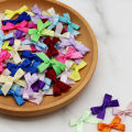 Size 4cmx4cm Fresh Pink Ribbon Bows Small Polyester Satin Ribbon Bow Flower Handwork DIY Craft Decoration. 