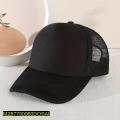 Plan black net cap with adjustable for boy and men. 