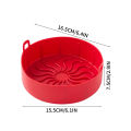 Airfryer Silicone Basket Reusable Baking Tray Silicone Mold For Airfryer Pizza Fried Chicken Basket Air Fryer Liners Accessories.