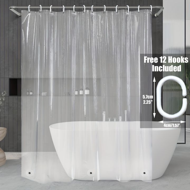 90/180/200cm%20Clear%20Shower%20Curtain%20Liner,%20Waterproof%20Plastic%20Shower%20Liner,%20Cute%20Lightweight%20PEVA%20Shower%20Curtains%20for%20Bathroom%20-%20Image%207