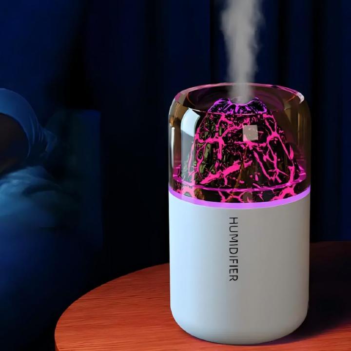 The simulated volcanic color lamp humidifier USB aromatherapy diffuser is suitable for use in cars, homes, bedrooms, as a ,