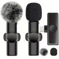 MMD-F19 Wireless Microphone All Type-c Smartphones  (2 Microphones 1 Receiver) HD Vlog/Live/Video Recording. 