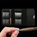 Mini 25 in 1 Precision Screwdriver Kit, 25 Piece Screwdriver Kit Repair Tools, Set with Leather Case. 