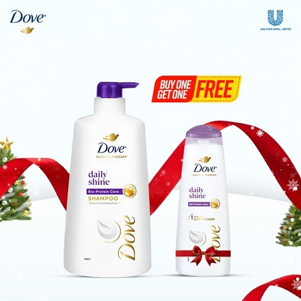 Dove Daily Shine Shampoo 625 ML + Conditioner 180ml (Combo Pack)