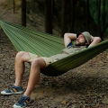 1Set Hammock with Straps and Storage Bag, Lightweight and Durable Textile Material Suitable for Beach Picnics and Hiking Trips. 