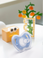 3Pcs Baby Apple Pacifier Set Silicone Soother with Spring pacifier chain and PP storage Box 100% BPA Free Portable Pacifier Set.
