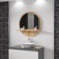 Round Wall Decor Mirror with Shelf for your Livingroom/bath. 