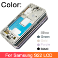 Tested S22 Screen With Frame For Samsung S22 5G S901B S901U S901W S901N LCD Display Touch Screen Digitizer Assembly Replacement. 