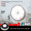 Solar Motion Sensor Night Light, Magnetic Wireless Rechargeable LED Lamp for Bedroom Stairs. 