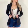 Women's Blazer 2024 Formal Blazer Women's Office Work Set Pocket Jacket Coat Loose women's wear. 