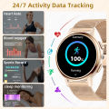 LIGE New Women's Smart Watch Amoled HD Screen Sports Heart Rate Bluetooth Call IP68 Waterproof Ladies Smartwatch For Android iOS. 