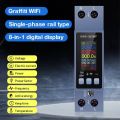 KWS-303 WF Tuya WiFi Power Meter Smart Switch 8 in1 Energy Meter 85-290V AC Meter Timer Relay Voltage. 