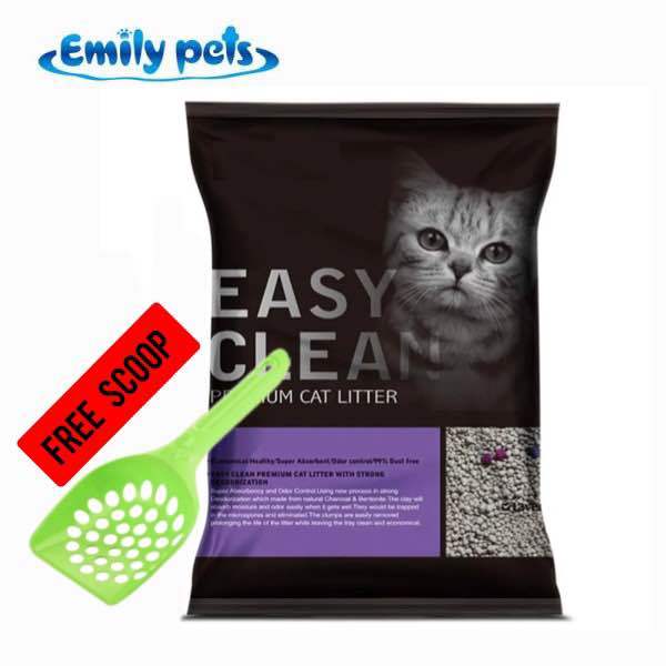 Emily Pets - Pack of 3 Easy Clean Fresh Scented Bentonite Cat Litter (Lavender, 10L)