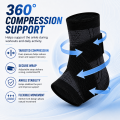 Adjustable Ankle Support Brace Compression Sleeve Wrap Strap Breathable Knit Stabilizer for Sports Running Training Adult Unisex. 