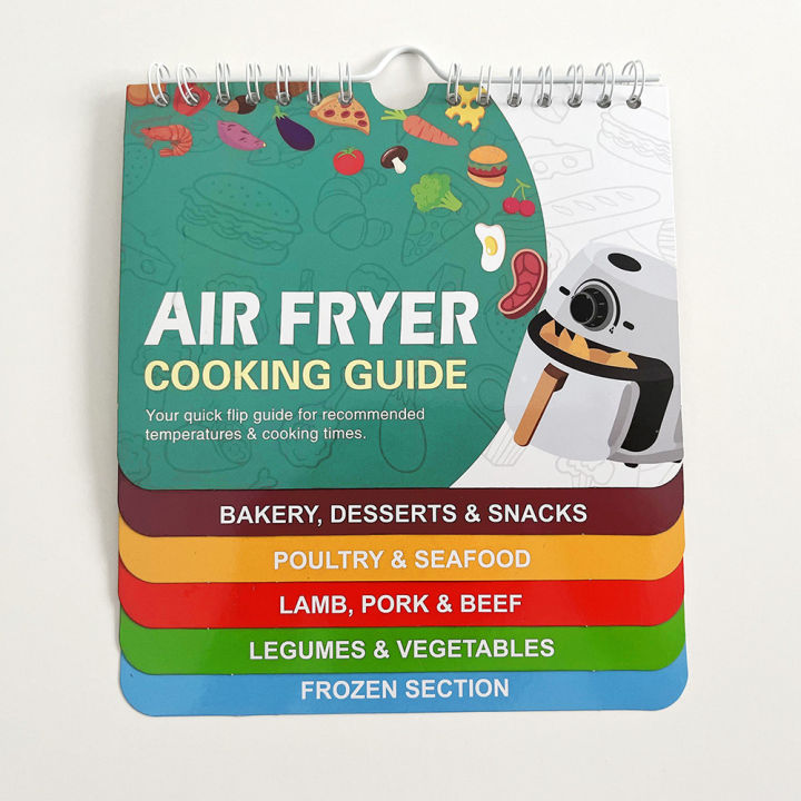 Air Fryer Cookbook Cheat Sheet, Guide Booklet, Cookbooks