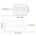 Barbecue Net Stainless Steel Barbecue Grilling Basket Fish Shrimp Vegetable Steak Meat Shrimp Folding Grilling Net BBQ Rack Tool.