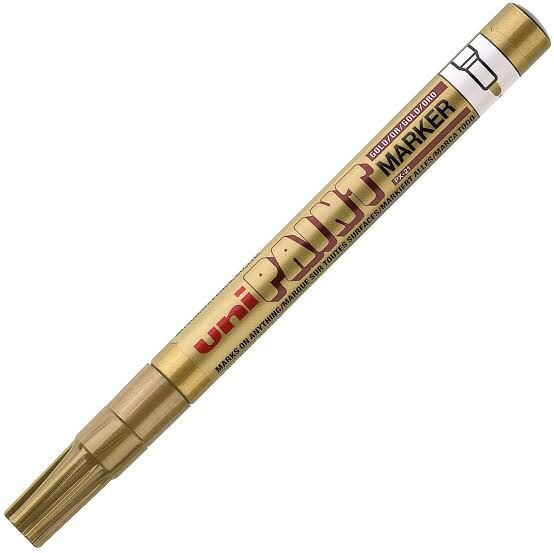 Uni%20Paint%20Marker%20,Shiny%20Gold%20and%20White%20,Marks%20on%20anything%20-%20Image%205