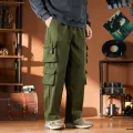 Japanese Retro Work Pants Men's Spring Fashion Brand Loose Straight Leg Pants Men's Trendy And Cool Versatile Casual Pants. 