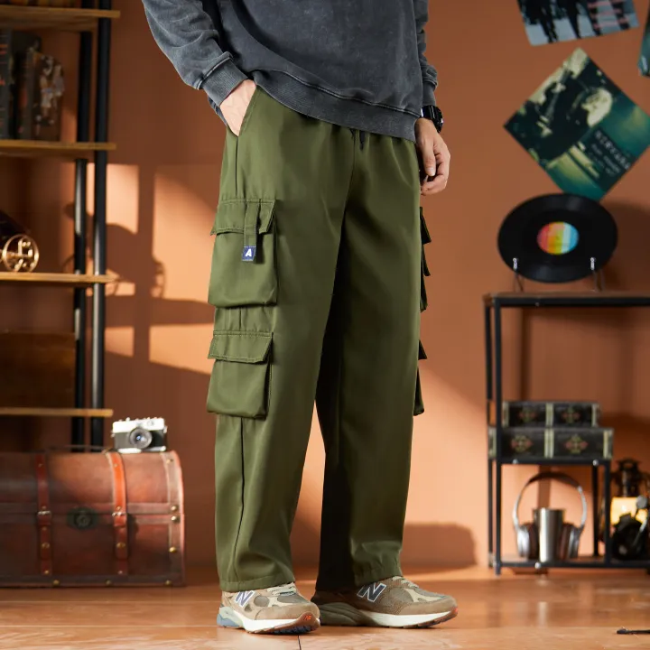 Japanese Retro Work Pants Men's Spring Fashion Brand Loose Straight Leg Pants Men's Trendy And Cool Versatile Casual Pants