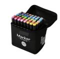 Morning Glory Markers twin double tip sketch art markers with broad and fine tip pack of 30/40/60/80 colours one side fine/Round tip one side highlighter tip permanent markers. 