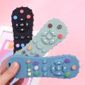 Novelty Silicone Simulation TV Remote Control Shape Soothing Toy Baby Food Grade Teaser Stick Children's Sensory Education Toys.