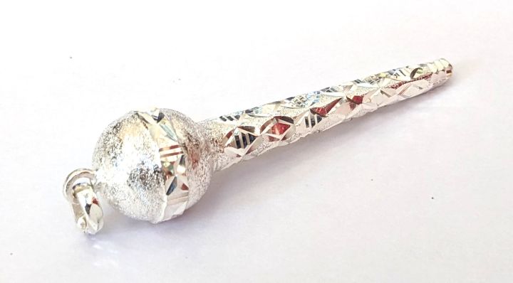 PURE SILVER HANUMAN GADHA LOCKET 18-20