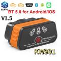 KONNWEI Bluetooth 5.0 PIC18f25k80 ELM327 V1.5 OBD2 OBD 2 Scanner ELM 327 V1 5 Car Diagnostic Tool for Android/IOS PK Vgate ICar2. 
