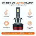 Heyword 2800W 6000000LM PLUS H7 H11 H1 H4 Led Headlight Bulb 6000K LED HB3 HB4 Double Copper Tube Led Light Kit for Car 12V 2PCS.