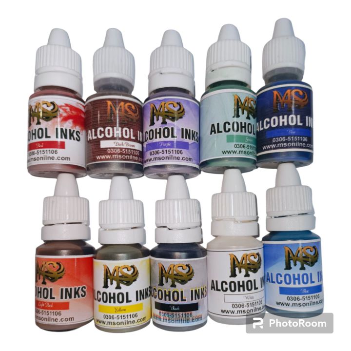 risen alcohal ink set of 10 | Daraz.pk