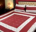 Embroidered Patch Work King Size BedSheet - High Quality - Cotton Double Bedsheet Embroided. 