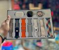 H20 Ultra Smartwatch 10 in 1 with 7 Straps, Silicone Case, Earbuds, and Full HD Display. 
