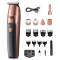 Original Gentleman 10 in 1 Hair Trimmer for Men – Cordless rechargeable Trimmer, Body shaver , Nose Hair cutting machine & Hair Clipper with USB-C Charging, Digital Display, 6 Heads & 8 Combs. 