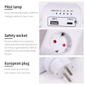 UD03 Automatic Timer Switch 230V USB Charger Countdown Timer Socket Electronic Protector Timing Controller Converter EU Plug. 