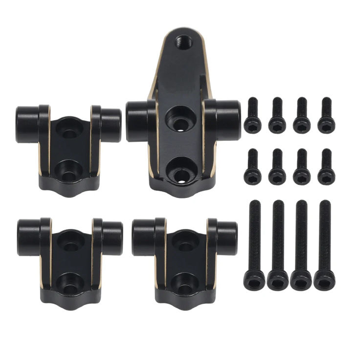 4Pcs%20Black%20Brass%20Link%20Mounts%20Front%20Rear%20Axle%20Suspension%20Mounting%20Set%20for%201/10%20RC%20Crawler%20TRX4%20Chassis%20Bronco%20Defender%20Upgrade%20-%20Image%207