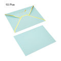 10Pcs V Flap Envelopes 7 x 5'' Luxury Style Gold Border Greeting Card Envelope for Invitations Weddings. 