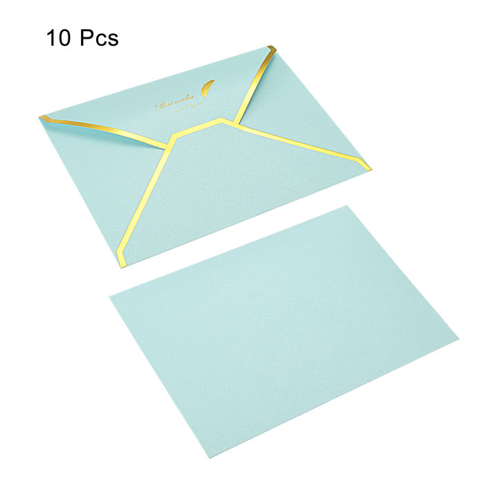 10Pcs%20V%20Flap%20Envelopes%207%20x%205''%20Luxury%20Style%20Gold%20Border%20Greeting%20Card%20Envelope%20for%20Invitations%20Weddings%20-%20Image%203